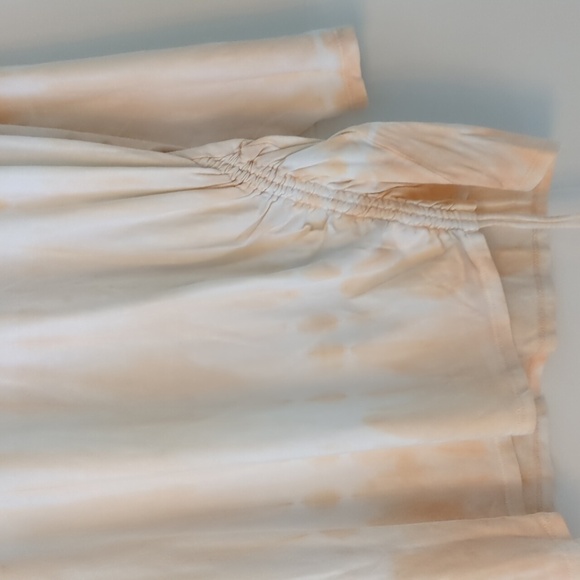 Chico's tie dye classic fit round neckline ruched Boho top laidback chic Sz 3/XL - Picture 5 of 7